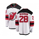 New Jersey Devils #28 Damon Severson Fanatics Branded White Away Breakaway Hockey Jersey