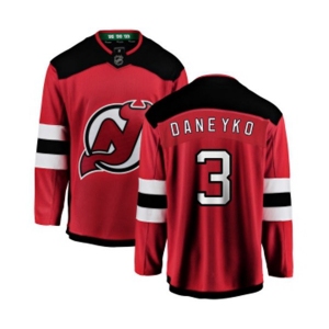 New Jersey Devils #3 Ken Daneyko Fanatics Branded Red Home Breakaway Hockey Jersey