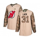 New Jersey Devils #31 Eddie Lack Authentic Camo Veterans Day Practice Hockey Jersey