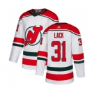 New Jersey Devils #31 Eddie Lack Authentic White Alternate Hockey Jersey