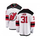 New Jersey Devils #31 Eddie Lack Fanatics Branded White Away Breakaway Hockey Jersey