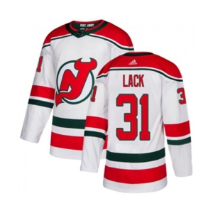 New Jersey Devils #31 Eddie Lack Premier White Alternate Hockey Jersey