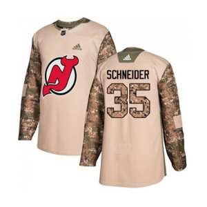 New Jersey Devils #35 Cory Schneider Authentic Camo Veterans Day Practice Hockey Jersey