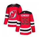 New Jersey Devils #35 Cory Schneider Authentic Red Drift Fashion Hockey Jersey