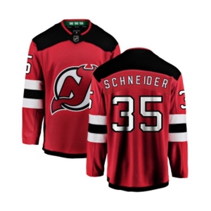 New Jersey Devils #35 Cory Schneider Fanatics Branded Red Home Breakaway Hockey Jersey