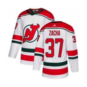 New Jersey Devils #37 Pavel Zacha Authentic White Alternate Hockey Jersey