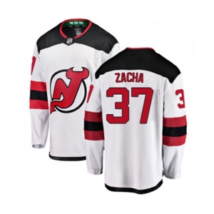 New Jersey Devils #37 Pavel Zacha Fanatics Branded White Away Breakaway Hockey Jersey