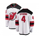 New Jersey Devils #4 Scott Stevens Fanatics Branded White Away Breakaway Hockey Jersey