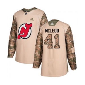 New Jersey Devils #41 Michael McLeod Authentic Camo Veterans Day Practice Hockey Jersey