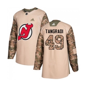 New Jersey Devils #49 Eric Tangradi Authentic Camo Veterans Day Practice Hockey Jersey