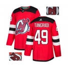 New Jersey Devils #49 Eric Tangradi Authentic Red Fashion Gold Hockey Jersey