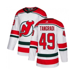 New Jersey Devils #49 Eric Tangradi Authentic White Alternate Hockey Jersey