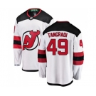 New Jersey Devils #49 Eric Tangradi Fanatics Branded White Away Breakaway Hockey Jersey