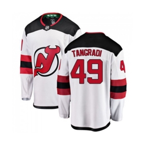 New Jersey Devils #49 Eric Tangradi Fanatics Branded White Away Breakaway Hockey Jersey