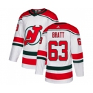 New Jersey Devils #63 Jesper Bratt Authentic White Alternate Hockey Jersey