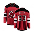 New Jersey Devils #63 Jesper Bratt Fanatics Branded Red Home Breakaway Hockey Jersey