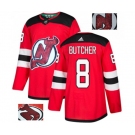 New Jersey Devils #8 Will Butcher Authentic Red Fashion Gold Hockey Jersey