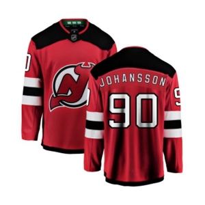 New Jersey Devils #90 Marcus Johansson Fanatics Branded Red Home Breakaway Hockey Jersey