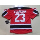 nhl jerseys new jersey devils #23 clarkson red-black