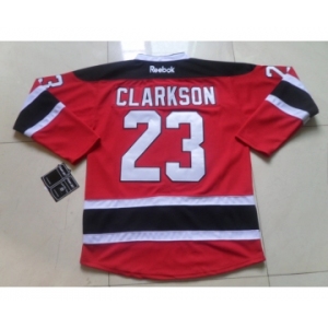 nhl jerseys new jersey devils #23 clarkson red-black