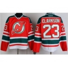 nhl jerseys new jersey devils #23 clarkson red-green