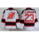 nhl jerseys new jersey devils #23 clarkson white