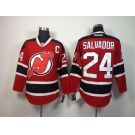 nhl jerseys new jersey devils #24 salvador red[patch C]