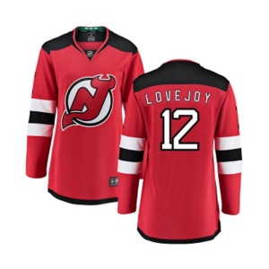 Women New Jersey Devils #12 Ben Lovejoy Fanatics Branded Red Home Breakaway Hockey Jersey