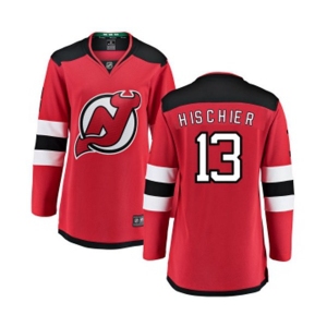 Women New Jersey Devils #13 Nico Hischier Fanatics Branded Red Home Breakaway Hockey Jersey