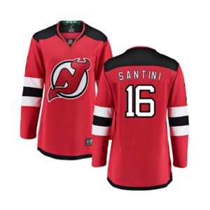 Women New Jersey Devils #16 Steve Santini Fanatics Branded Red Home Breakaway Hockey Jersey