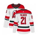 Women New Jersey Devils #21 Kyle Palmieri Authentic White Alternate Hockey Jersey