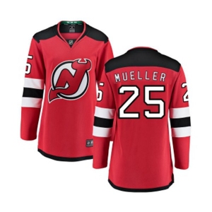 Women New Jersey Devils #25 Mirco Mueller Fanatics Branded Red Home Breakaway Hockey Jersey