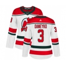 Women New Jersey Devils #3 Ken Daneyko Authentic White Alternate Hockey Jersey