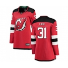 Women New Jersey Devils #31 Eddie Lack Fanatics Branded Red Home Breakaway Hockey Jersey