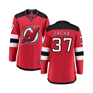 Women New Jersey Devils #37 Pavel Zacha Fanatics Branded Red Home Breakaway Hockey Jersey