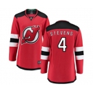 Women New Jersey Devils #4 Scott Stevens Fanatics Branded Red Home Breakaway Hockey Jersey