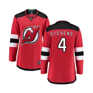 Women New Jersey Devils #4 Scott Stevens Fanatics Branded Red Home Breakaway Hockey Jersey