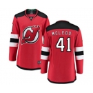 Women New Jersey Devils #41 Michael McLeod Fanatics Branded Red Home Breakaway Hockey Jersey