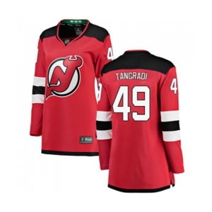 Women New Jersey Devils #49 Eric Tangradi Fanatics Branded Red Home Breakaway Hockey Jersey