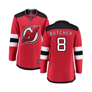 Women New Jersey Devils #8 Will Butcher Fanatics Branded Red Home Breakaway Hockey Jersey