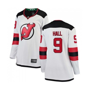 Women New Jersey Devils #9 Taylor Hall Fanatics Branded White Away Breakaway Hockey Jersey