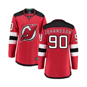 Women New Jersey Devils #90 Marcus Johansson Fanatics Branded Red Home Breakaway Hockey Jersey