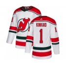 Youth New Jersey Devils #1 Keith Kinkaid Authentic White Alternate Hockey Jersey