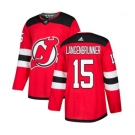 Youth New Jersey Devils #15 Jamie Langenbrunner Authentic Red Home Hockey Jersey