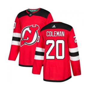 Youth New Jersey Devils #20 Blake Coleman Authentic Red Home Hockey Jersey