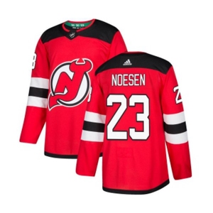 Youth New Jersey Devils #23 Stefan Noesen Authentic Red Home Hockey Jersey