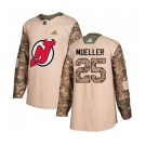 Youth New Jersey Devils #25 Mirco Mueller Authentic Camo Veterans Day Practice Hockey Jersey