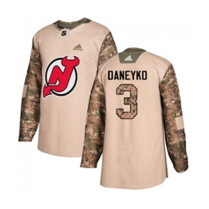 Youth New Jersey Devils #3 Ken Daneyko Authentic Camo Veterans Day Practice Hockey Jersey