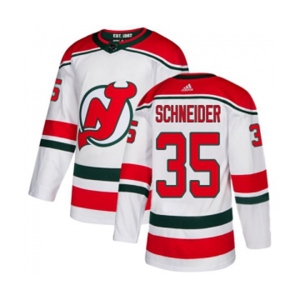 Youth New Jersey Devils #35 Cory Schneider Authentic White Alternate Hockey Jersey