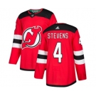 Youth New Jersey Devils #4 Scott Stevens Authentic Red Home Hockey Jersey